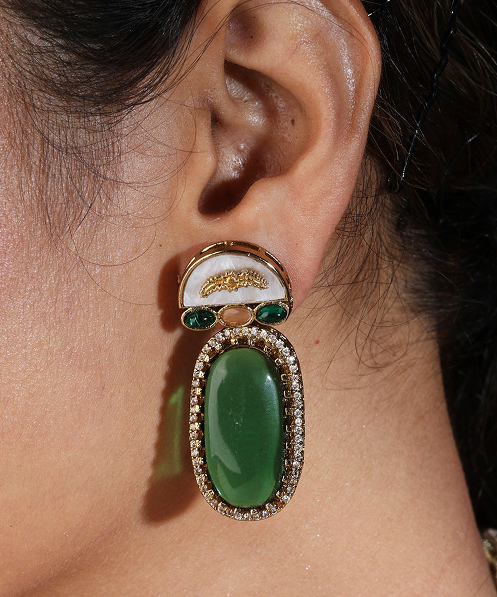 Designer Choker with Statement Red and Green Stones