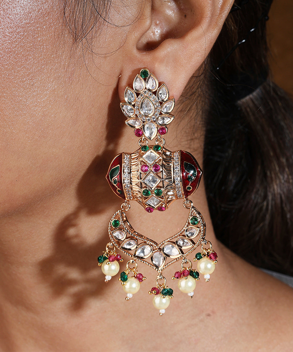 Hasli Choker with Meenakari Work and Kundan Stones