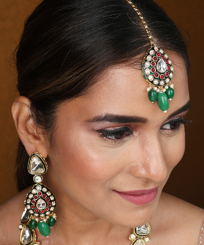 Kundan Long Necklace with Jaipur Jadau Work Bridal Jewellery