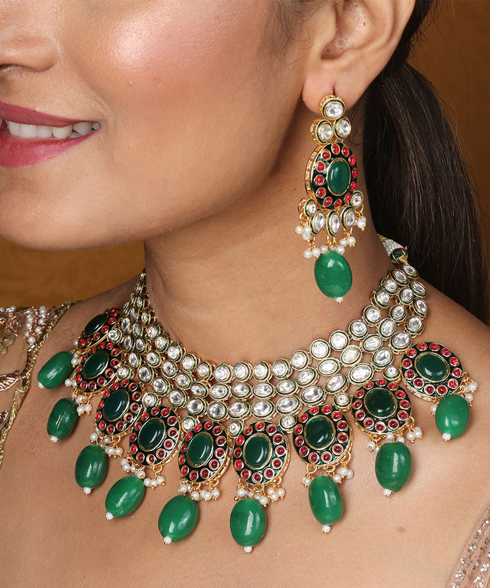 Kundan Bridal Choker with Jaipur Jadau