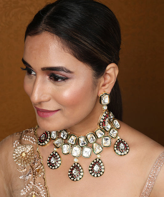 Kundan Choker with Jaipur Jadau Work Bridal Jewellery