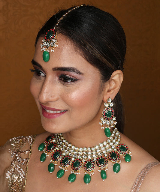 Kundan Bridal Choker with Jaipur Jadau