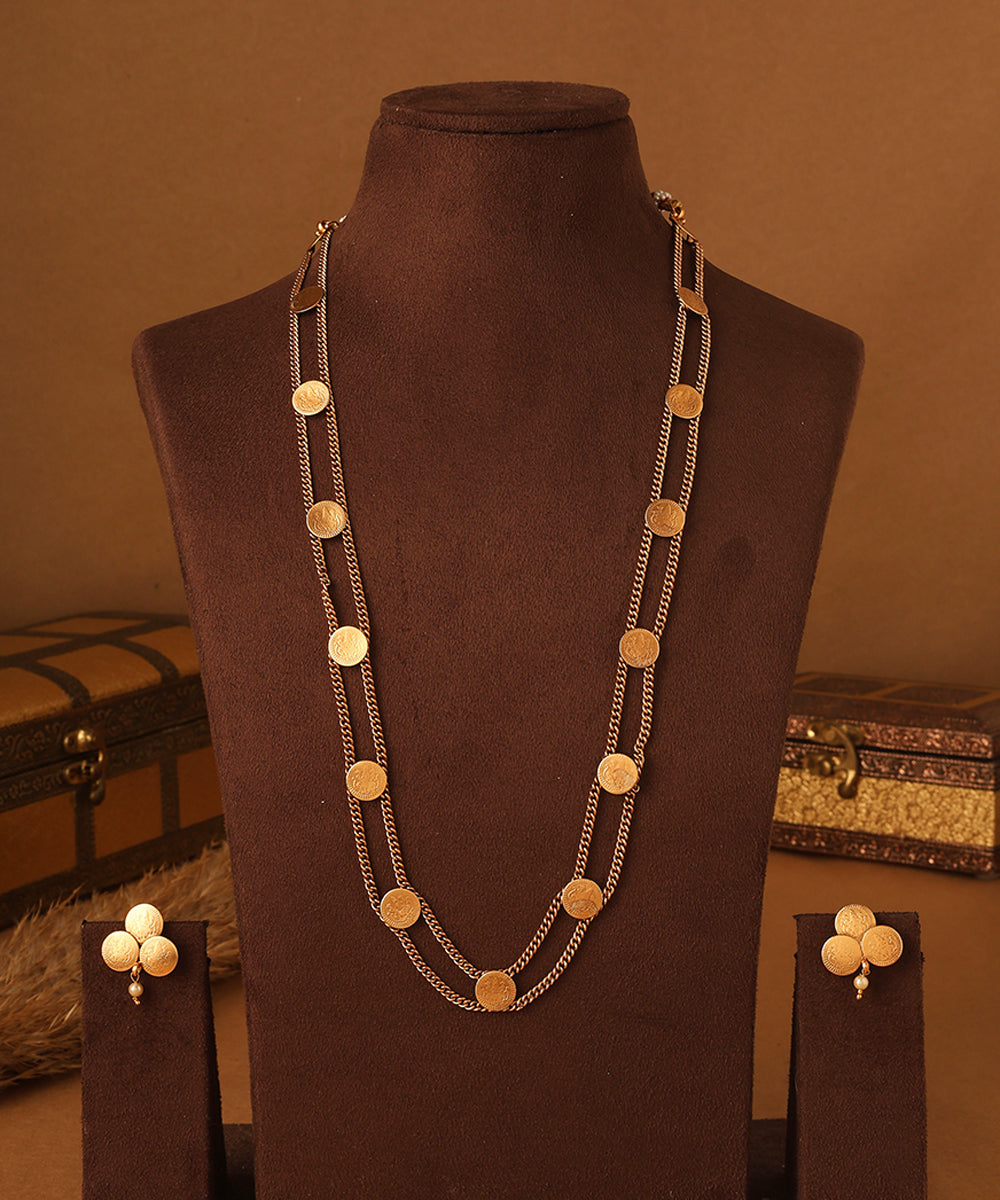 Goddess Fortune Coin Necklace Set