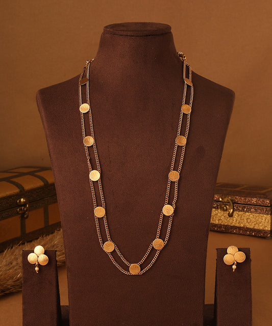 Goddess Fortune Coin Necklace Set