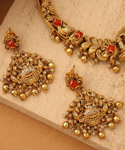Floral Lakshmi Blossom Necklace Set