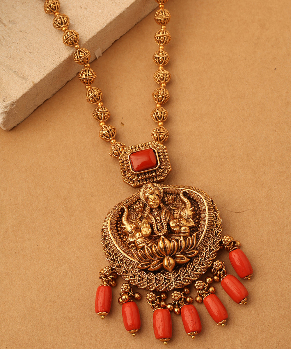 Lotus Blessings Lakshmi Necklace Set