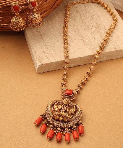 Lotus Blessings Lakshmi Necklace Set