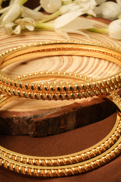 Set of 4 Gold-Plated Bangles and Bracelets