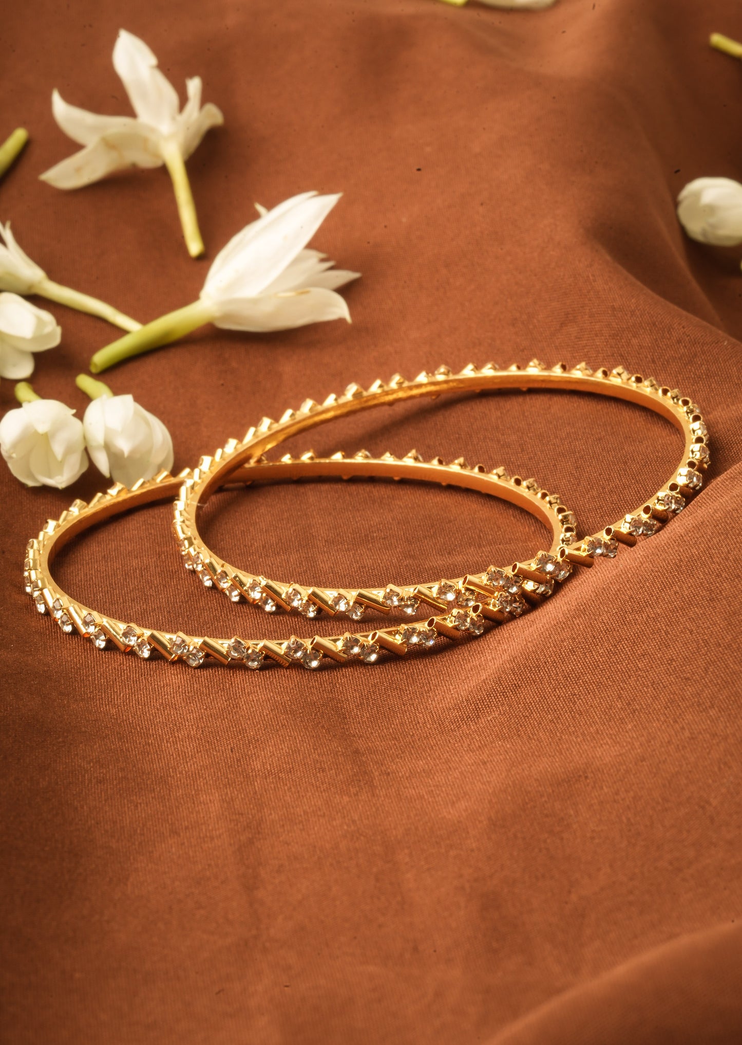 Diamond Radiance Duo: Set of 2 Bangles and Bracelets