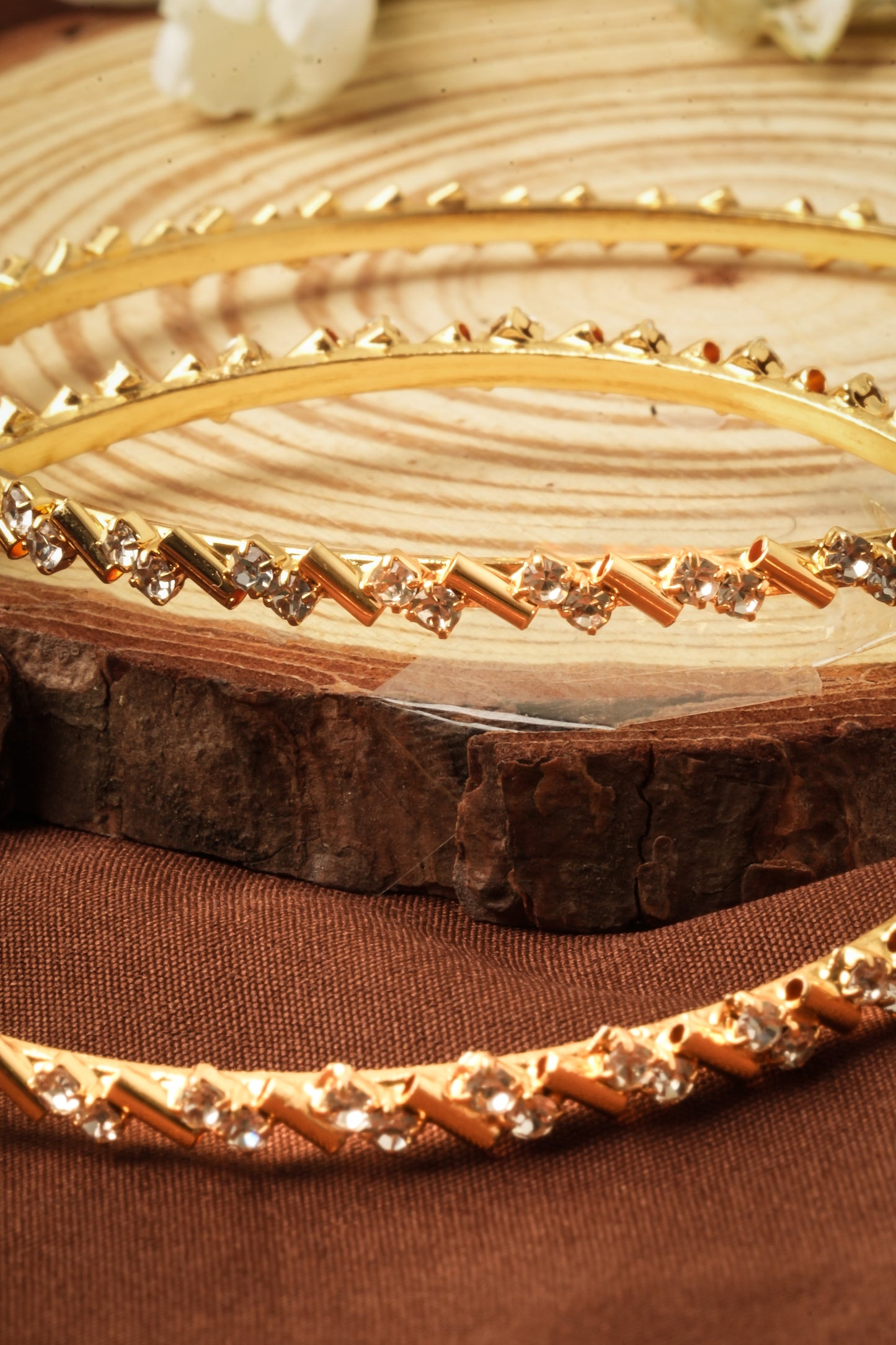 Diamond Radiance Duo: Set of 2 Bangles and Bracelets