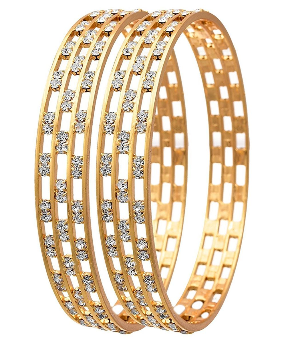 Set of 2 Stone-Studded Bangles and Bracelets