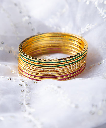 Gold Plated American Diamond Bangles