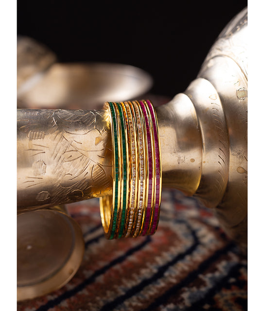 Gold Plated American Diamond Bangles