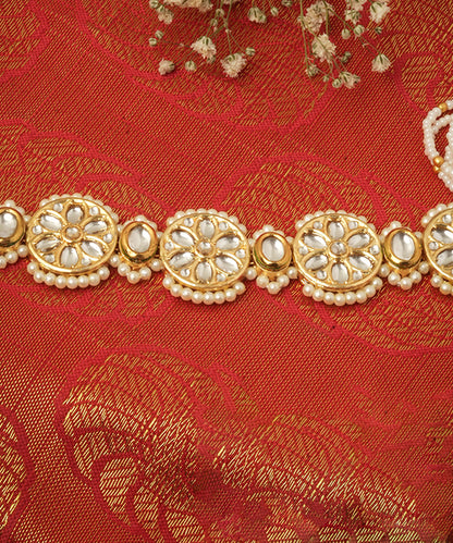 Kundan Studded Choker Set with Pearl Chain