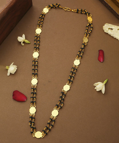 Laxmi Motif Mangalsutra with Gold Coins