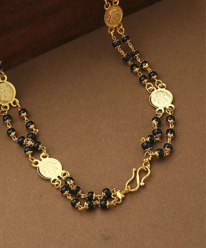 Laxmi Motif Mangalsutra with Gold Coins