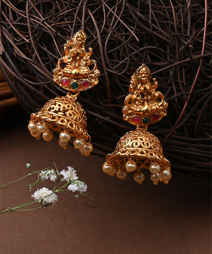 Multicolour Laxmi Motif Choker Set with Earrings