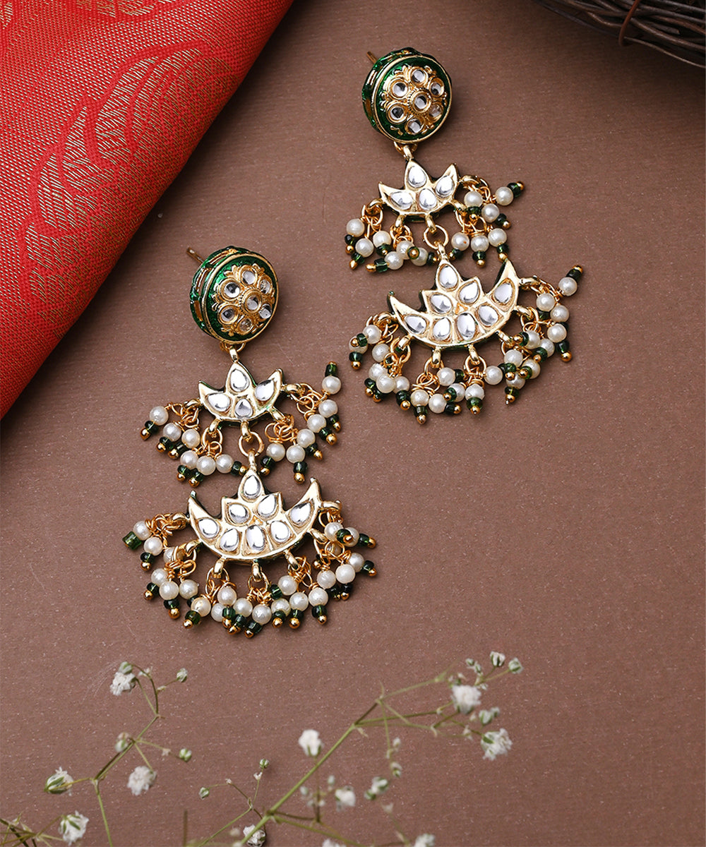 Multicolour Beaded Necklace Set with Long Earrings