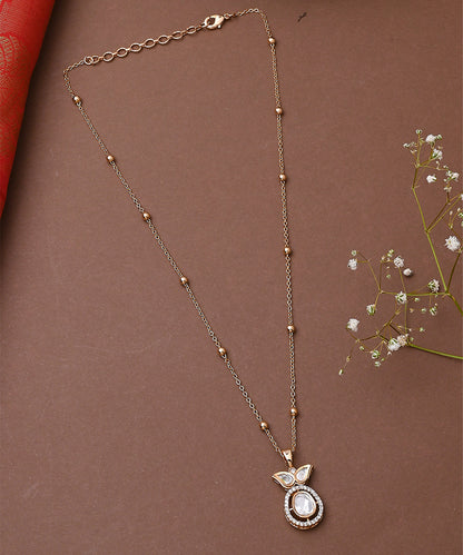 Single Stone Necklace Set With Earrings