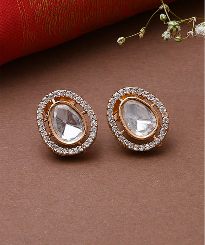 Single Stone Necklace Set With Earrings