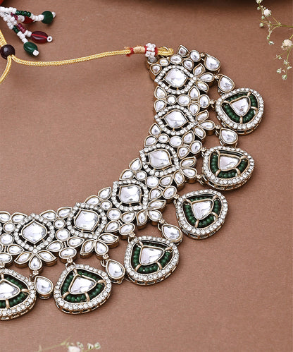 Contemporary Heavy Necklace Set With Earrings And Maang Tikka