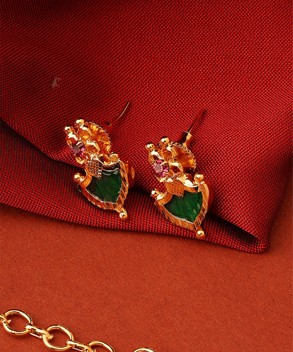 Gold Plated Two Palakka Necklace Set
