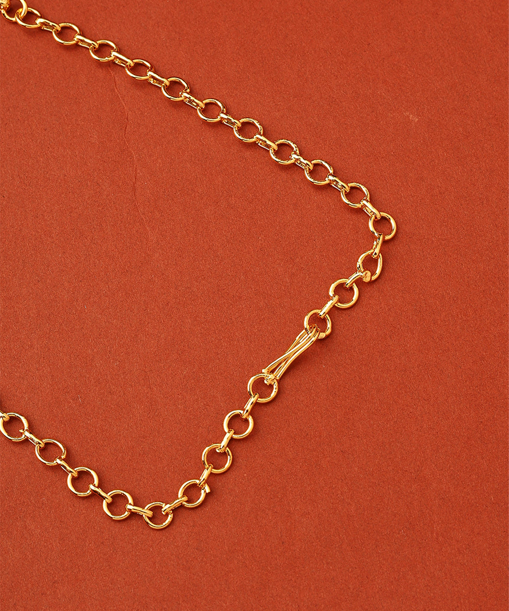 Gold Plated Two Palakka Necklace Set