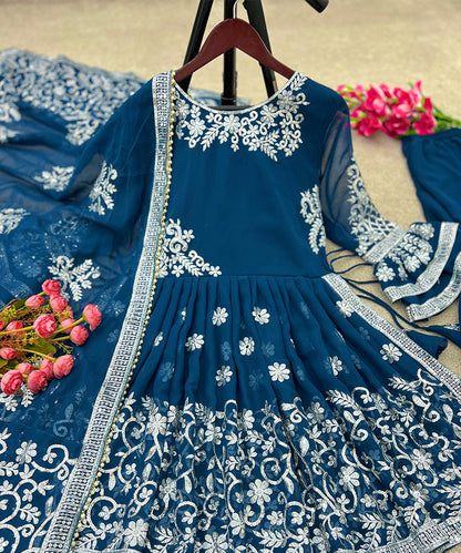 Salwar Kameez Navy Georgette
