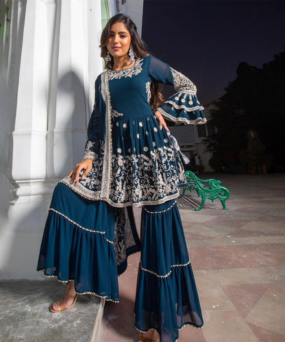 Salwar Kameez Navy Georgette