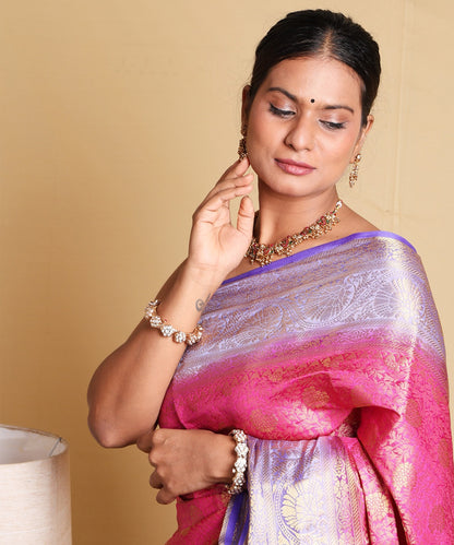 Enchanting Pink Zari Art Silk Saree with Intricate Blouse