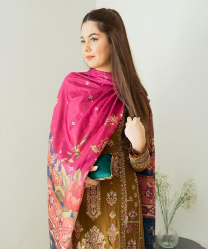 Kurta Set Mocha Brown Georgette