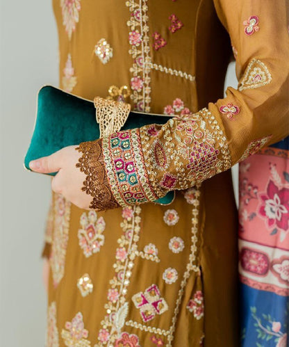 Kurta Set Mocha Brown Georgette