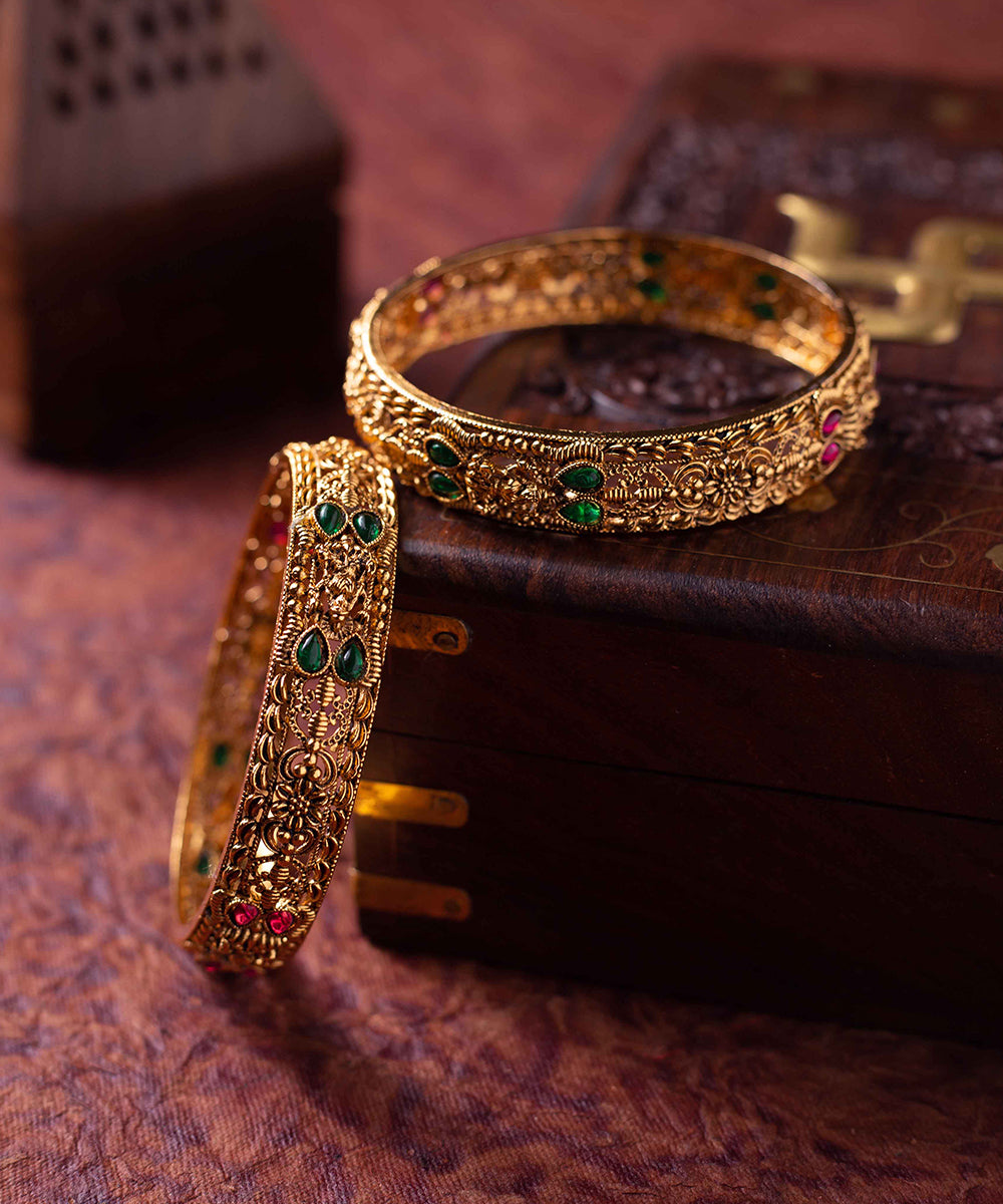 Bangles Temple Gold Plated