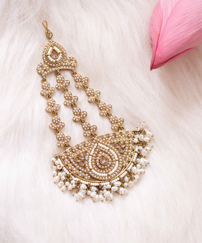Necklace Gold Polki Earrings Tikka