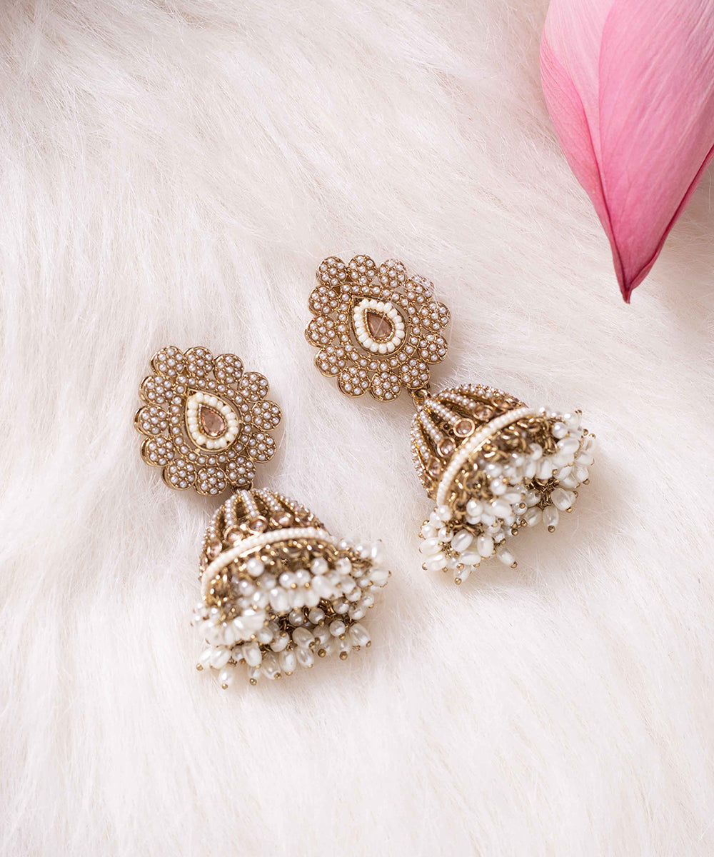 Necklace Gold Polki Earrings Tikka
