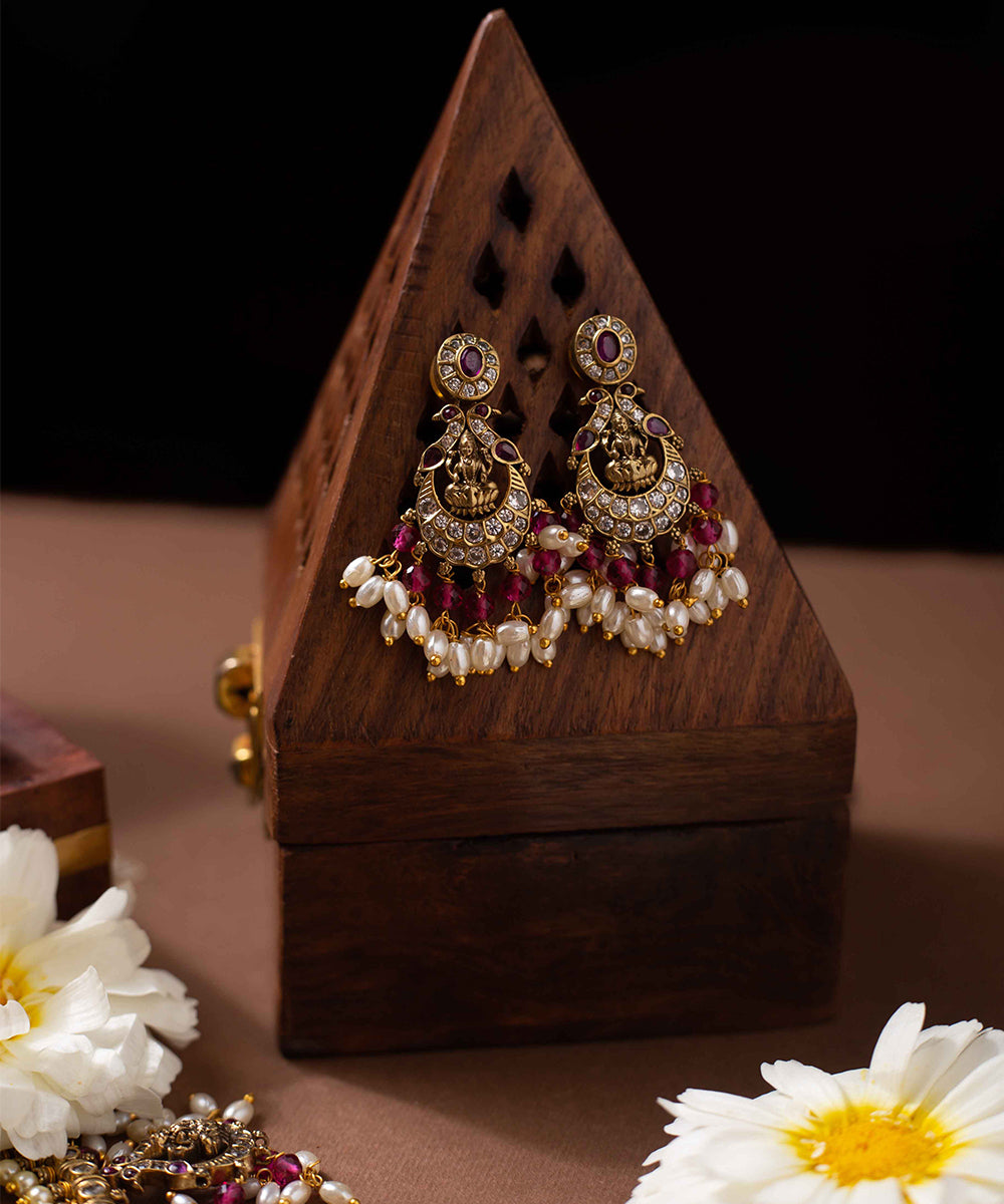 Necklace Ruby Pearl Lakshmi