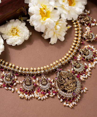 Necklace Ruby Pearl Lakshmi