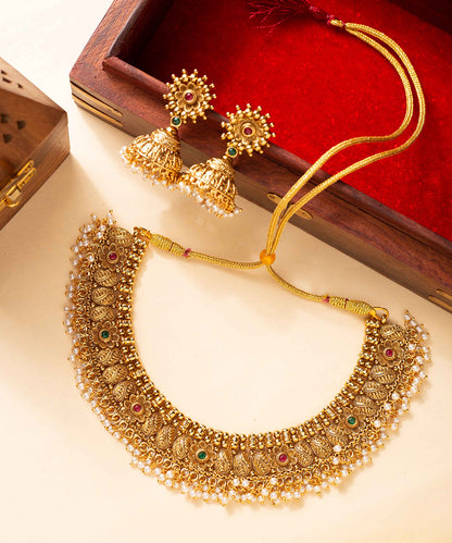 Necklace Gold Multi-Stone Set