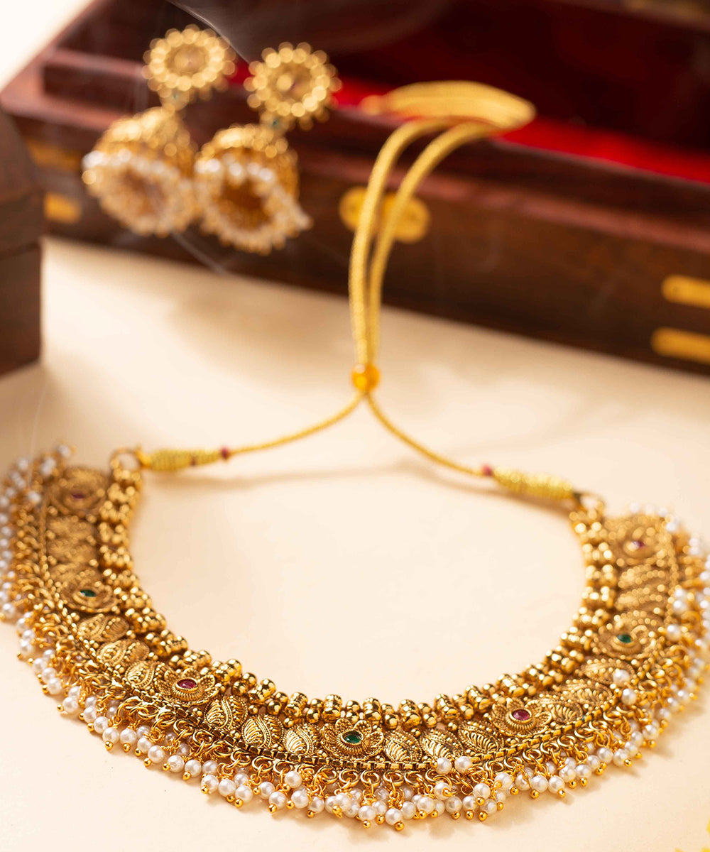 Necklace Gold Multi-Stone Set