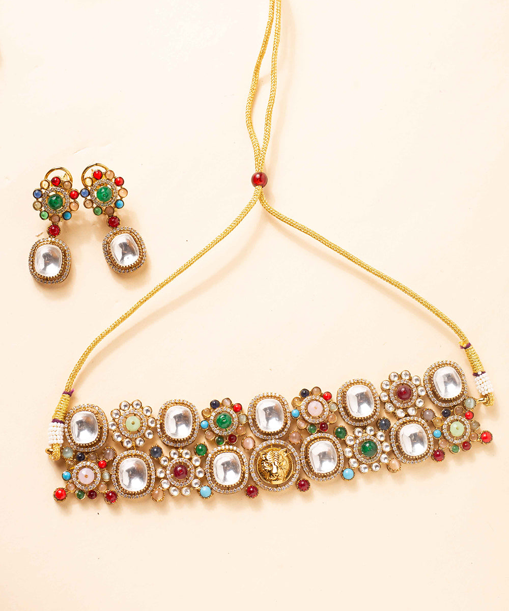 Choker Multicolor Diamond Set