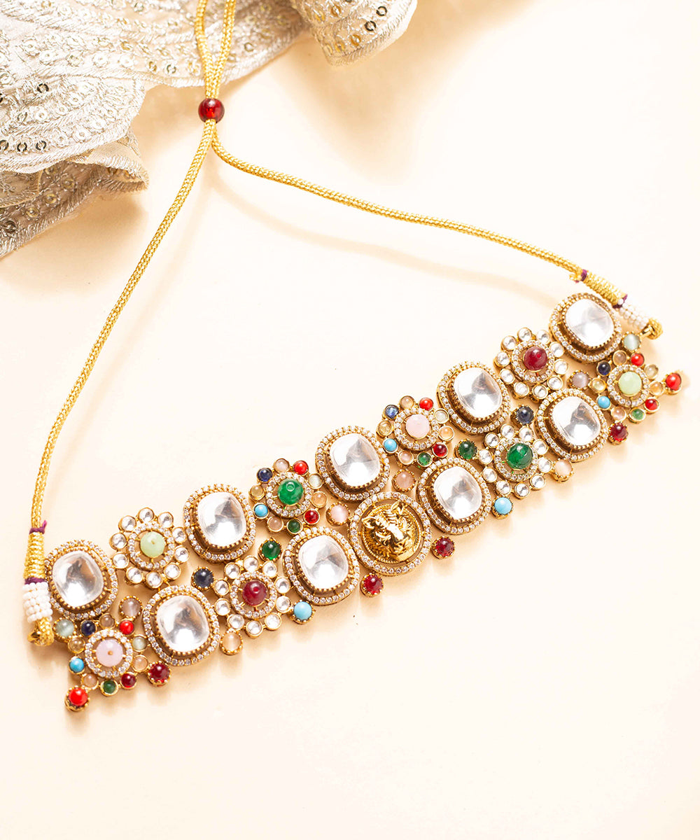 Choker Multicolor Diamond Set