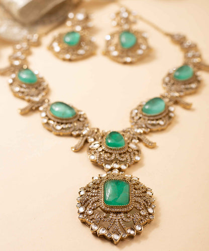 Necklace American Diamond Emerald