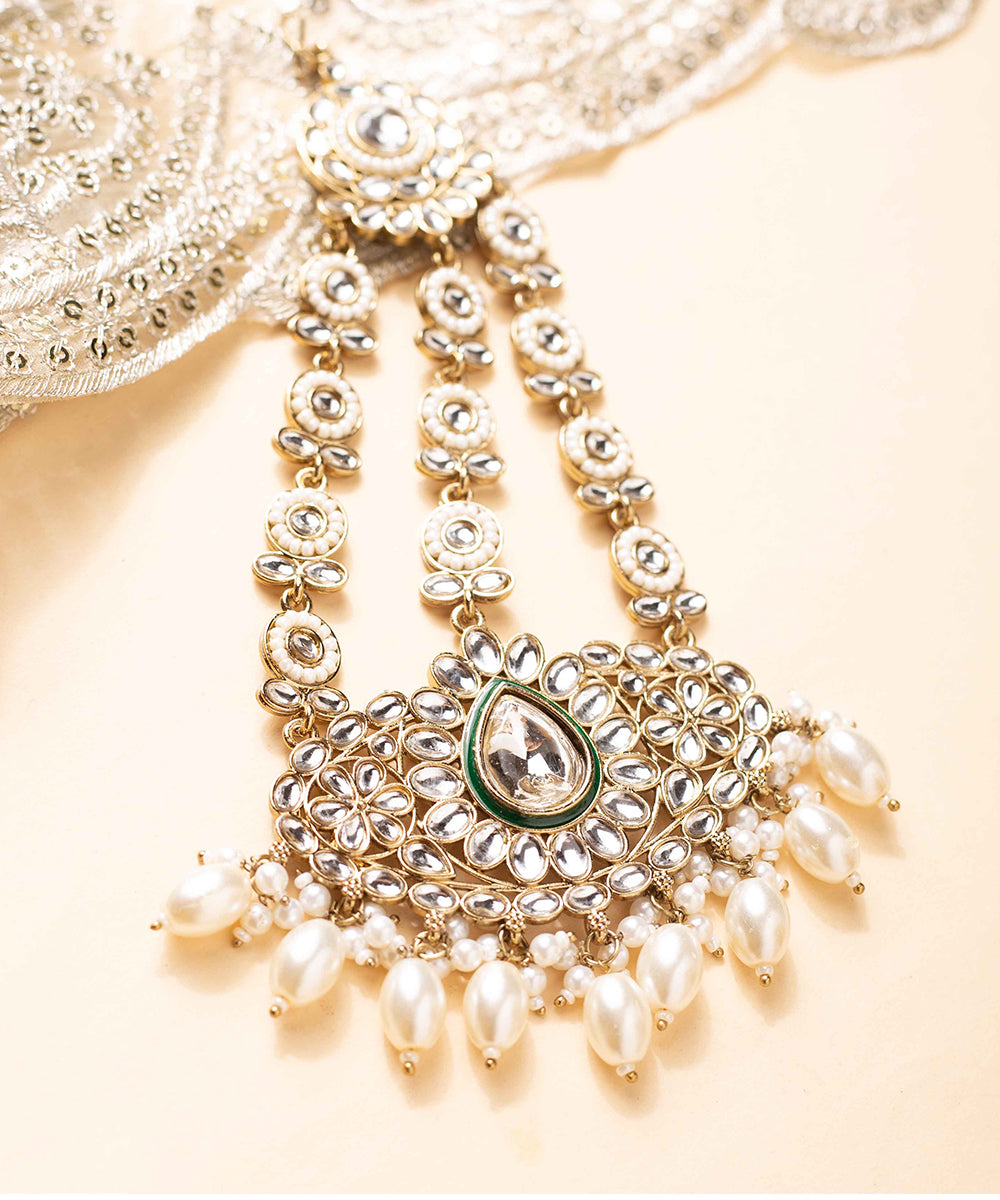 Necklace Kundan High Neck Pearl