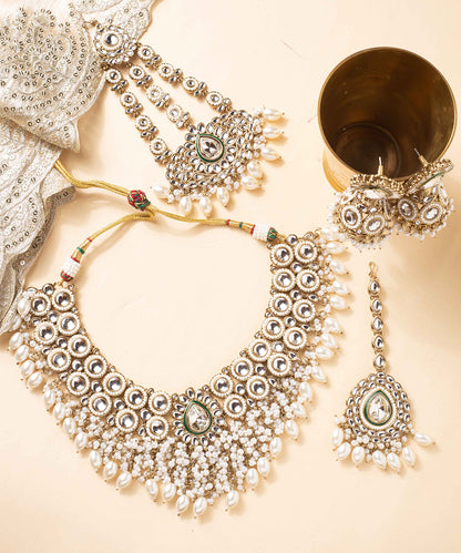 Necklace Kundan High Neck Pearl