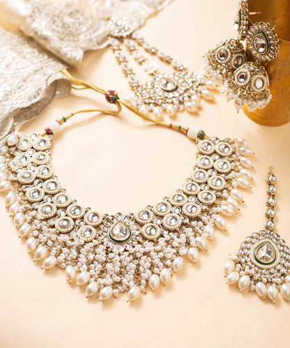 Necklace Kundan High Neck Pearl