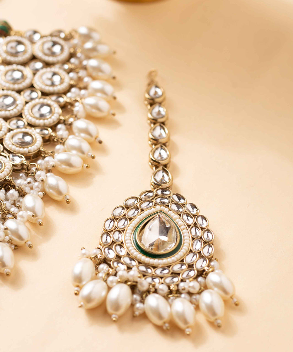Necklace Kundan High Neck Pearl
