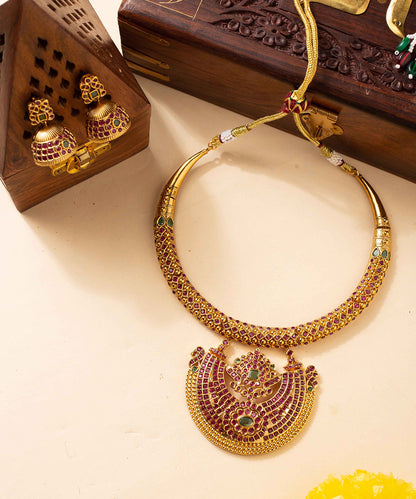 Necklace Matte Gold Kemp Work