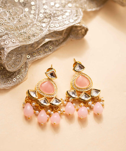 Necklace Pink Kundan Pearl Party