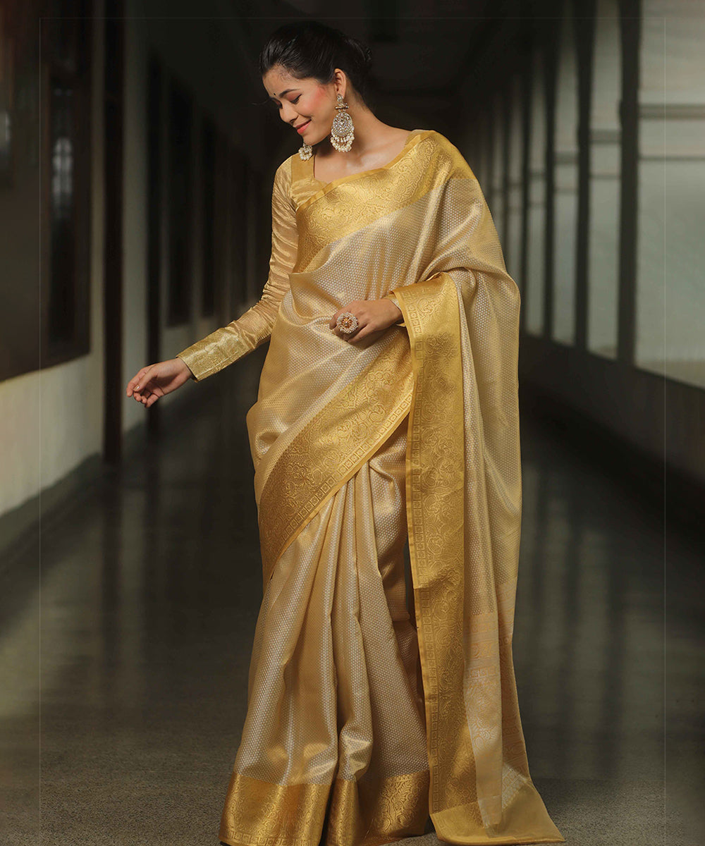Saree Golden Art Silk Elegance