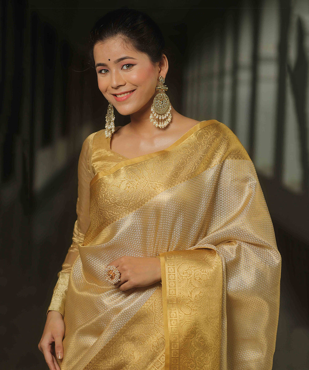 Saree Golden Art Silk Elegance